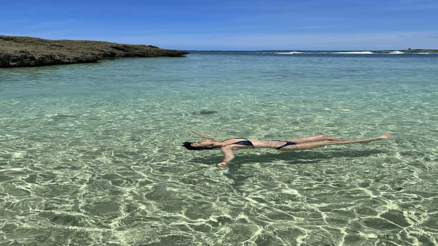 5 Islands Speedboat w/Snorkeling Sea Turtle + Lunch & Drinks - Ile aux Cerfs beach time: coconut water, BBQ lunch, and open bar pacing