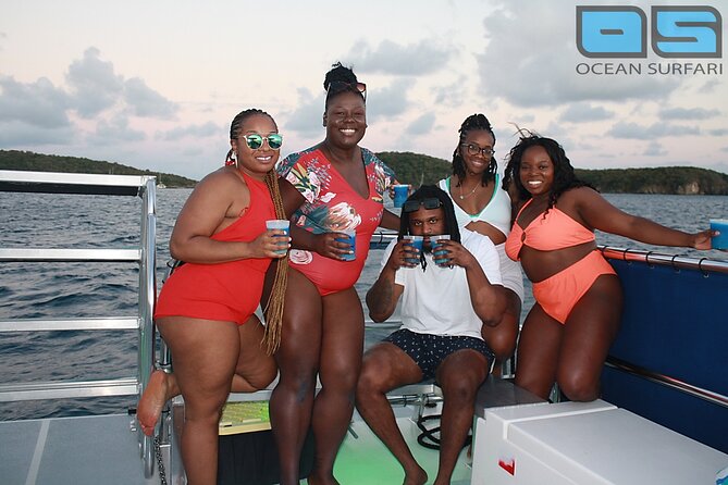 Afternoon Snorkel, Pizza & Sunset Tour departing from St. Thomas & St. John - Reef Surfari Does It All: Cruise, Two Snorkels, Pizza, and a Real Party Sunset