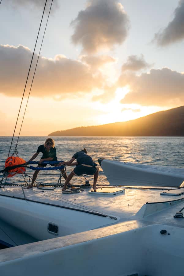 Airlie Beach: 2-Day Whitsunday Islands Sailing Snorkel Tour - Night on the water: stargazing and the blue-light marine reveal