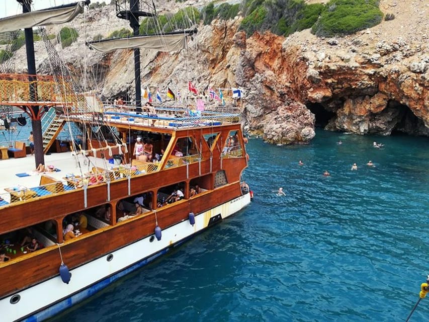 Alanya: Catamaran Boat Tour with Snorkeling and BBQ Lunch - Swim Stops and Snorkel Reality: Cleopatra Beach Plus More