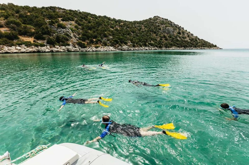Athens, Nea Makri: Guided Small Group Snorkeling Boat Trip - Schinias Bay and National Park coast: where you relax between swims
