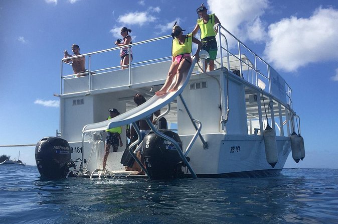 Barbados Turtle and Shipwreck Snorkel Adventure - Swim time plus boat fun: the waterslide and shower access