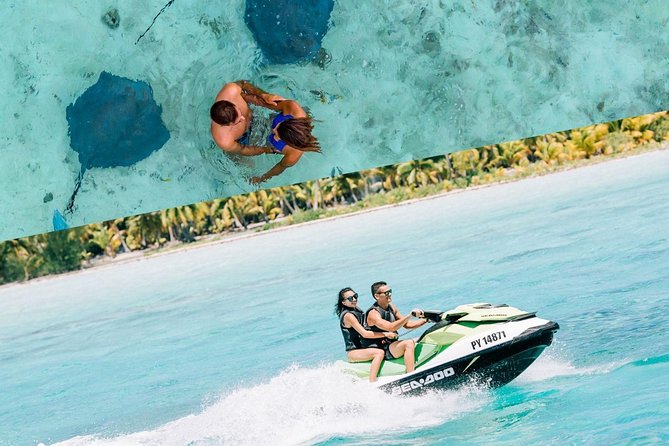 Bora Bora Jet Ski Tour, & Eco Shark / Ray Snorkel Cruise - Morning jet ski on Bora Bora Lagoon: safety, gear, and the Mt. Otemanu views