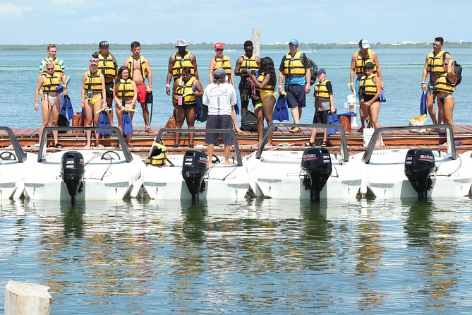 Cancun speedboat and snorkel tour: shared speedboat - Snorkeling Punta Nizuc: statues, reef life, and how long you’re in