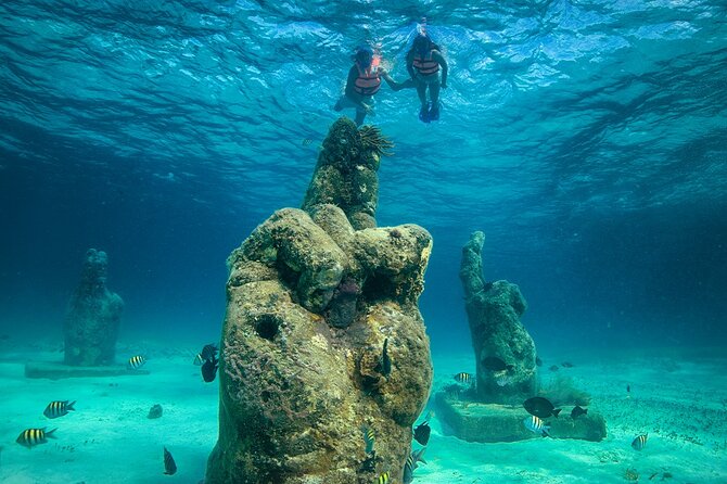 CATAMARAN to Isla Mujeres, Snorkel & Beach Club by Xcaret - El Meco Reef snorkeling: shallow, warm, and built for spotting wildlife