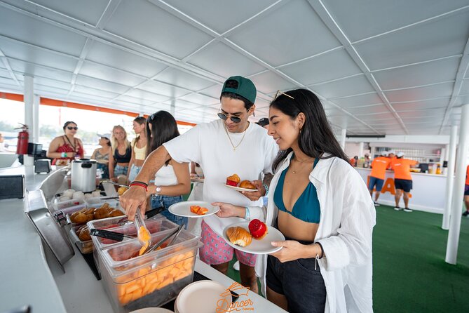 Dancer Cruise Isla Mujeres Snorkel Food and Drinks Included - Food and open bar on board: why the meal plan feels like real value