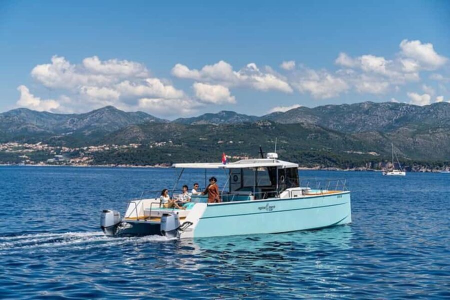 Dubrovnik: Blue Cave Catamaran Tour with Drinks and Snorkel - Koločep Island cave route: Green Cave, Blue Cave, and more water time