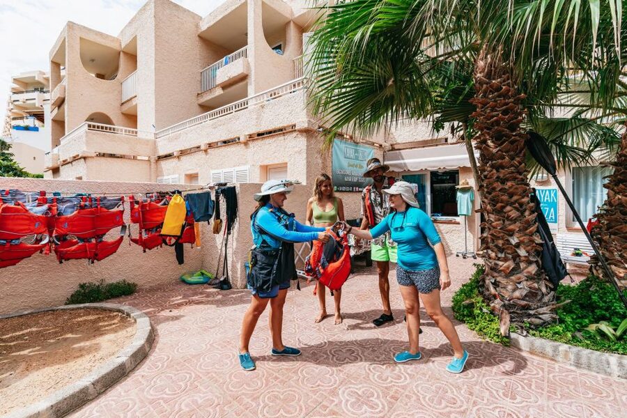 Es Figueral: Guided Kayaking and Snorkeling Tour - Finding Kayak-Ibiza and Getting Ready Fast
