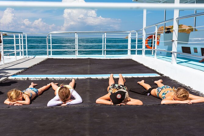 Flamingo Family Fun Catamaran Snorkel:Comfortable shaded seating - Who should book this catamaran snorkel cruise?