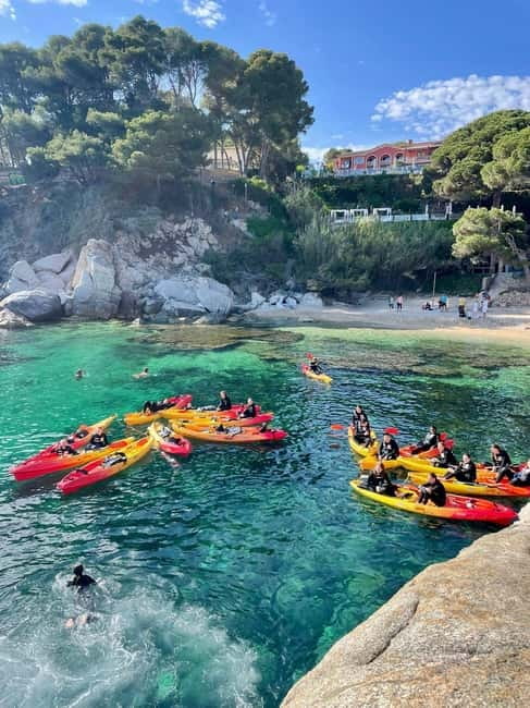 From Barcelona: Costa Brava Kayak & Snorkel Tour with Picnic - Snorkeling time in clear Mediterranean water: what you’ll see