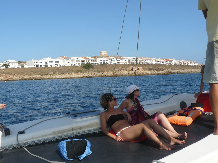From Fornells: Half-Day Menorca Catamaran Trip w/ Snorkeling - Beaches and coves: how the stops work on Menorca’s north coast