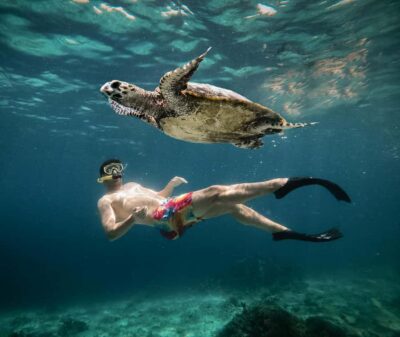 From Gili Air: Snorkeling with Turtles & Underwater Statue - Meeting at Oseana Adventure Blissful Paradise (and getting gear sorted fast)