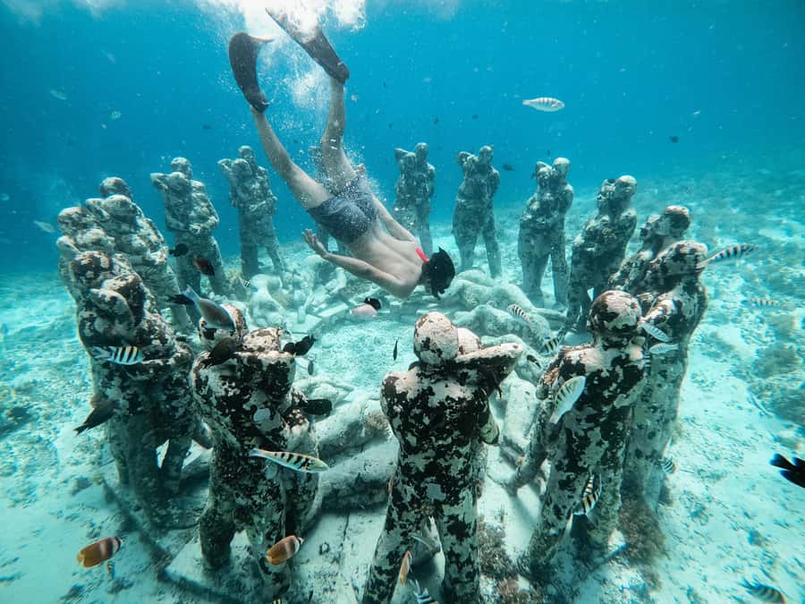 From Gili Meno: Private Snorkeling with Turtle & Statue - Setting sail from Diana Cafe on a private boat