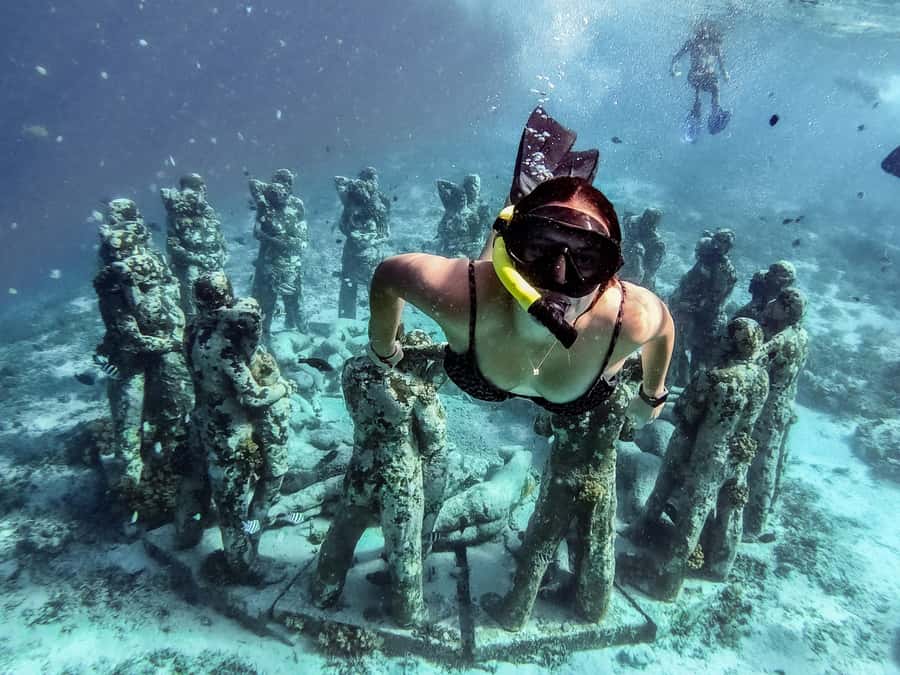 From Gili Meno: Private Snorkeling with Turtle & Statue - The Underwater Statue Point: art beneath the surface