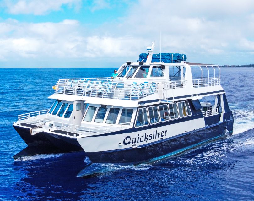 From Ma'alaea: AM Turtle Town Snorkel Aboard Quicksilver - On-deck fun: slide, jumping platform, and staying comfortable
