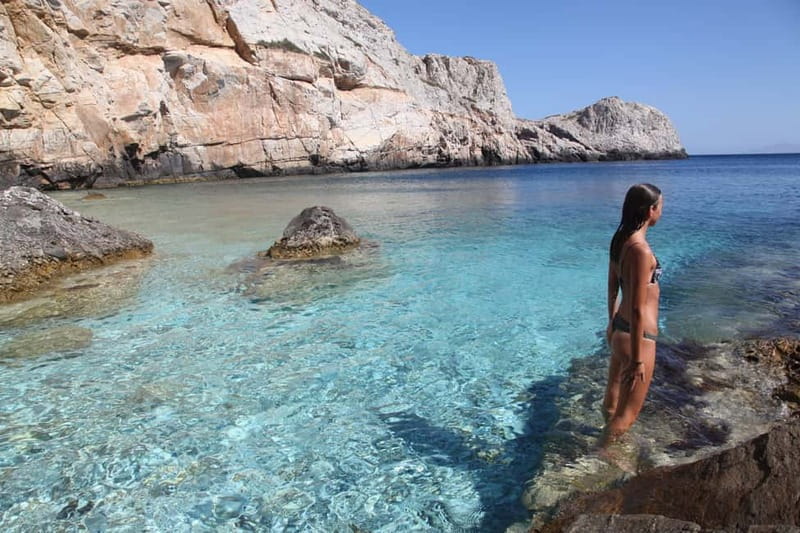 From Milopotas: Ios Island Scenic Snorkeling Cruise - Koumbara Beach and its sea caves: the stop that sets the tone