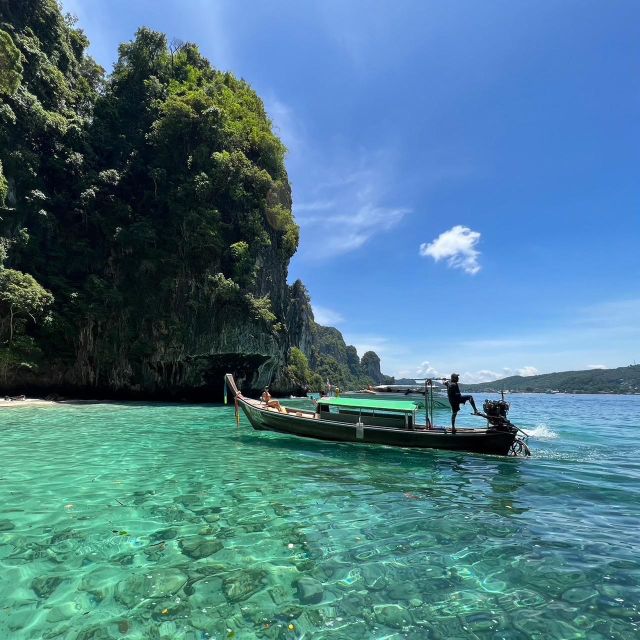 From Phi Phi: Half-Day Longtail Boat Tour with Snorkeling - The 2pm option: sunset colors and glowing-plankton snorkeling