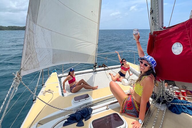 Full-Day Catamaran Sailing Caribbean Beaches with Snorkelling and Lunch - Playa Drake (Playa Blanca): white sand, coral-and-fish snorkelling, and pirate-legend beach time