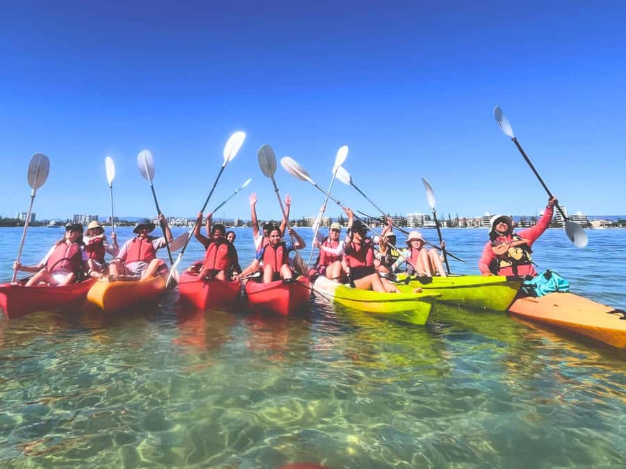 Gold Coast: Wave Break Island Kayaking & Snorkeling tour - The snack break with skyline views: small detail, big payoff