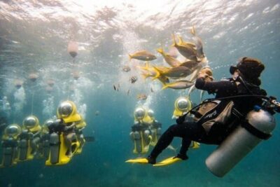 Guided Underwater Scooter and Snorkeling Activity in St. Thomas - Getting there from The Box Bar: the yacht ride sets the tone