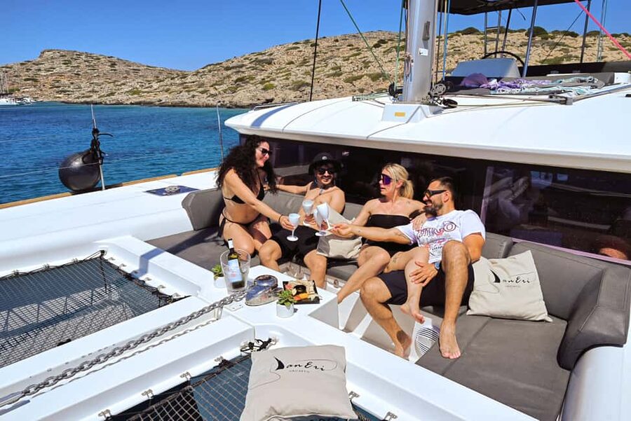 Heraklion: Dia Catamaran Tour - Lunch, Open Bar & Snorkeling - Catamaran comfort: more room than you expect for a day trip