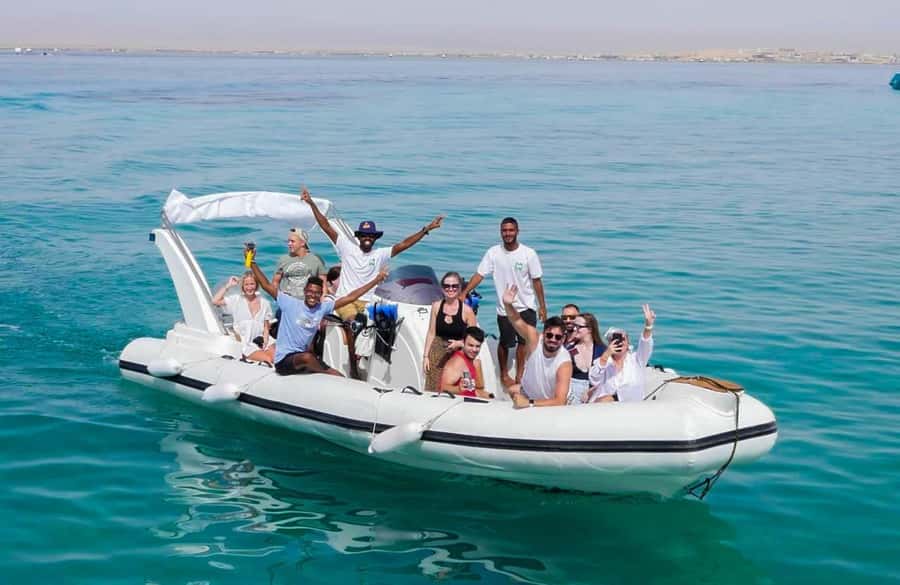 Hurghada: 6 Islands Tour with Dolphin Watching & Snorkelling - Orange Bay, Nemo Bay, and White Island sandbank time