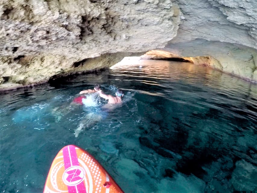 Ibiza: Sea Caves & Coves Snorkeling Paddle Boarding Tour - Sea Cave Area Stop: Naturally Lit Caves and 45 Minutes to Get In