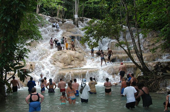 Jamaica Dunn's River Falls Party Cruise with Snorkeling - Snorkeling at the reef spot: gear included, time can be short