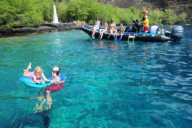 Kealakekua Bay Snorkeling Tour - 4 hour Kona Zodiac Adventure - Cruising the Kona Coast Toward Captain Cook’s Monument