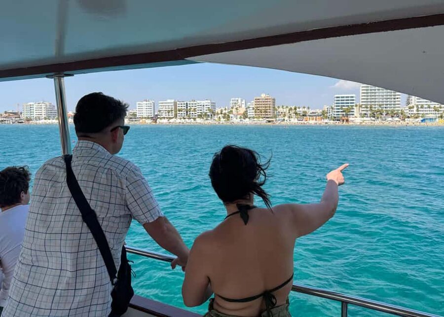 Larnaca Bay Cruise with Snorkeling - Larnaca Bay Views: Finikoudes Beach and the Medieval Castle Pass By