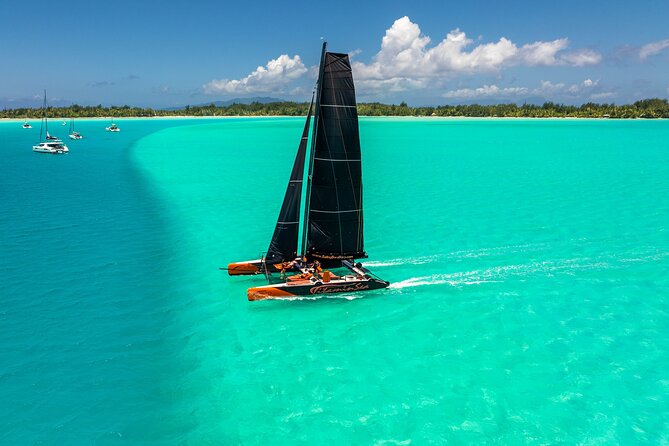 LUXURY Catamaran Bora Bora : Sailing, Snorkeling & Floating Bar - Sailing Bora Bora’s Lagoon: Mount Otemanu Views From the Water