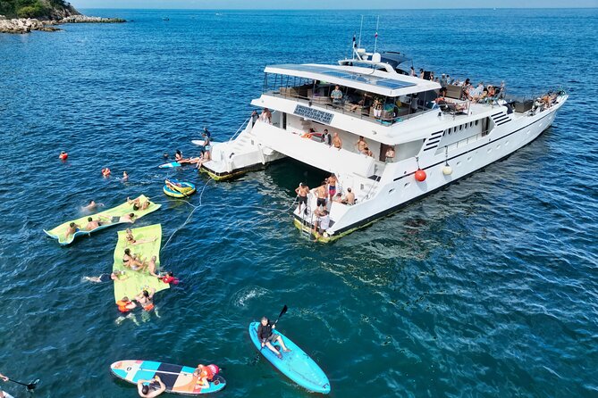Mega Yacht ALL INCLUSIVE Yelapa Waterfall & Snorkeling Adventure - Stop 1: Playa Chica Locca (Quimixto) for snorkeling and water toys