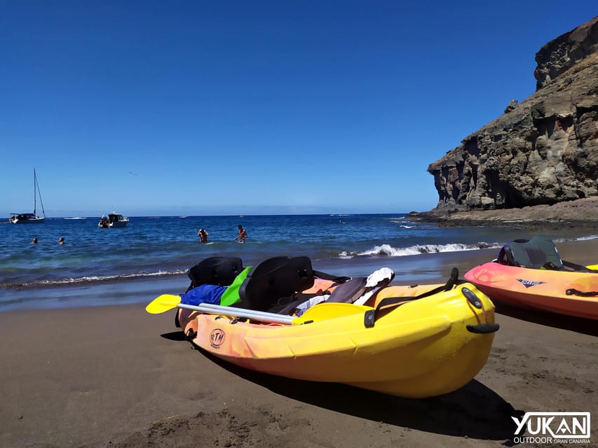 Mogán: Guided Kayak to Caves and Snorkeling Tour - Entering volcanic caves: photos are great, but it’s the feeling that stays