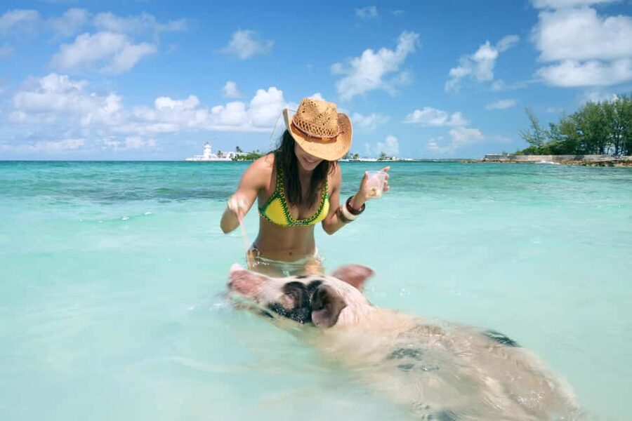 Nassau: Swimming Pigs, Snorkeling, Lunch, & Beach Boat Tour - The ride out of Nassau: scenic passes before pig time