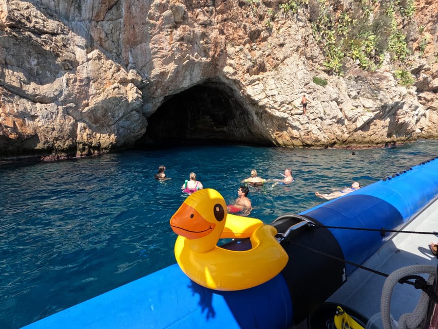Nice: Mala Caves, Villefranche & Snorkeling Boat Tour - Villefranche-sur-Mer: Guided Old Town + Time to Eat and Wander