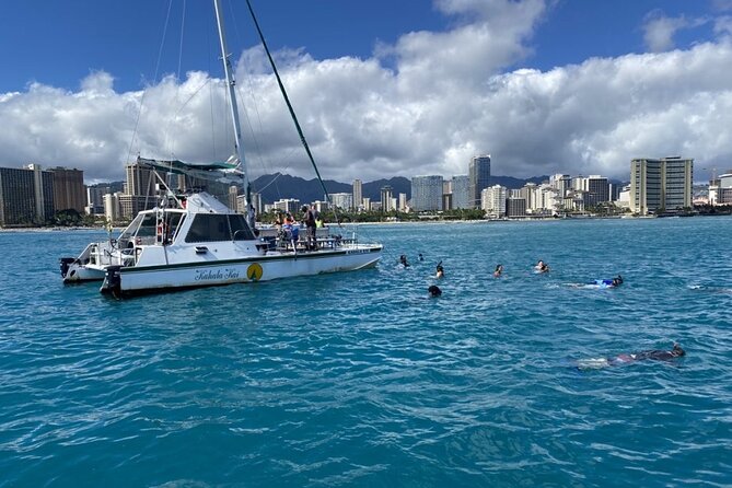 Oahu Catamaran Snorkel Tour: See Turtles 100% Guaranteed - Turtle Canyon snorkeling, but on a catamaran pace