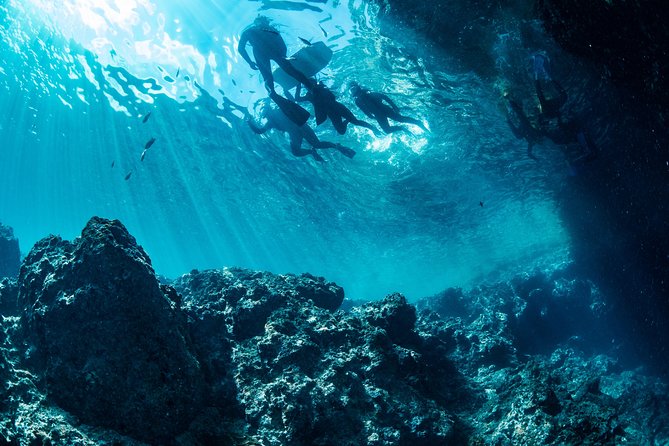 [Okinawa Blue Cave] Snorkeling with Private Guide+ Free Photos - Stop 2: Blue Cave snorkeling, blue light, and guided fish time