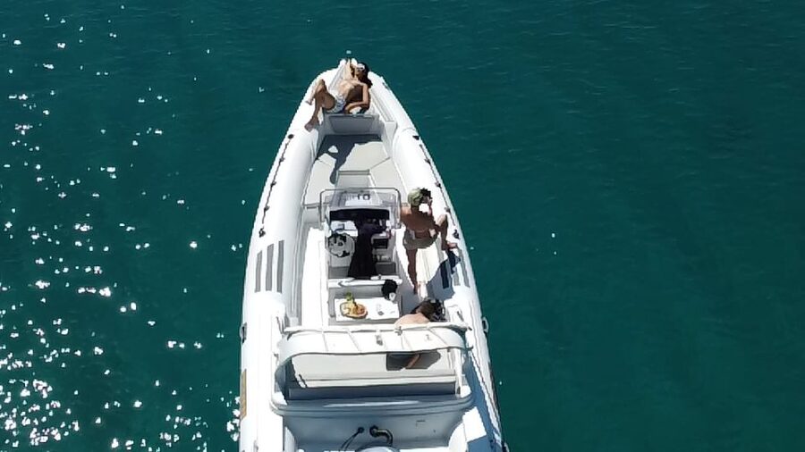Olbia: Boat tour to watch Dolphins and snorkeling - The Cala Moresca stop on Figarolo: snorkeling with golden-sand scenery