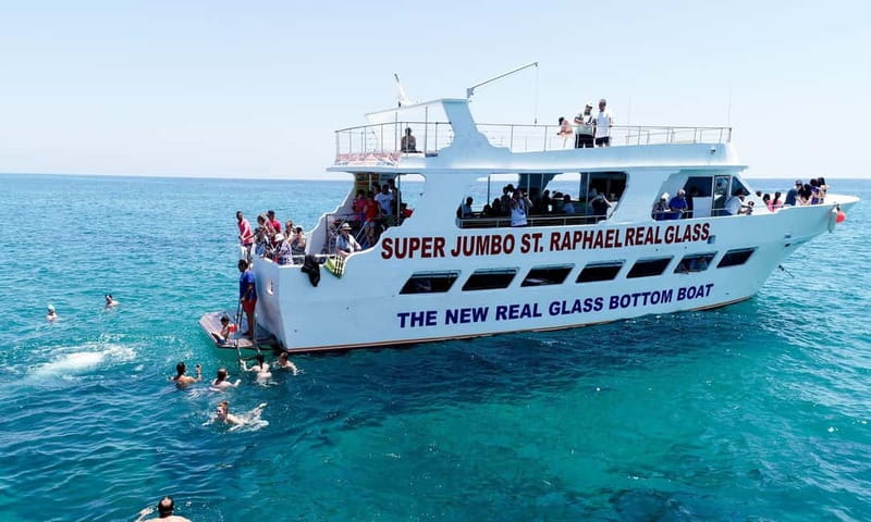 Paphos: Glass Bottom Boat Trip with Swimming or Snorkeling - Seeing the Vera K. wreck through the glass deck in Paphos