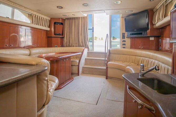 Private Yacht - 46 ft SeaRay Cancun Bay Snorkel 23P4 - What’s Included Onboard (and What You’ll Pay For Separately)