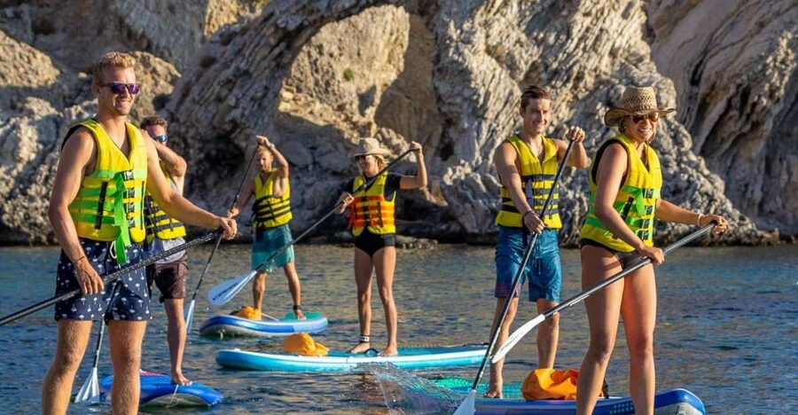 Rhodes: Stand-Up Paddleboard and Snorkeling Tour - Stegna start: your SUP lesson before the real views