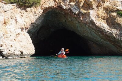 Rina Cave Sea Kayak Tour with Snorkeling and Picnic - Setting out from Kalantos Beach: what the day is really like