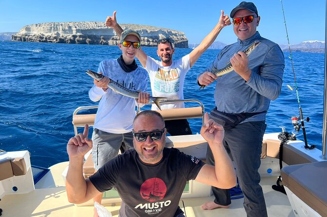 Santorini Fishing Private Cruise boat tour - BBQ, Snorkeling - The Real Itinerary Flow: How the 5 Hours Likely Plays Out
