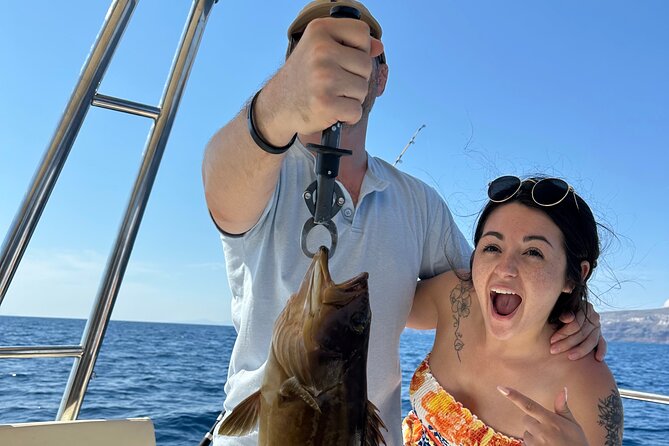 Santorini Fishing Private Cruise boat tour - BBQ, Snorkeling - BBQ Lunch on the Boat: The Meal You Keep Thinking About