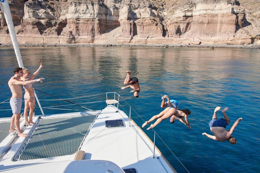 Santorini Gold Catamaran Cruise with Snorkel, BBQ & Open Bar - Key points to know before you go