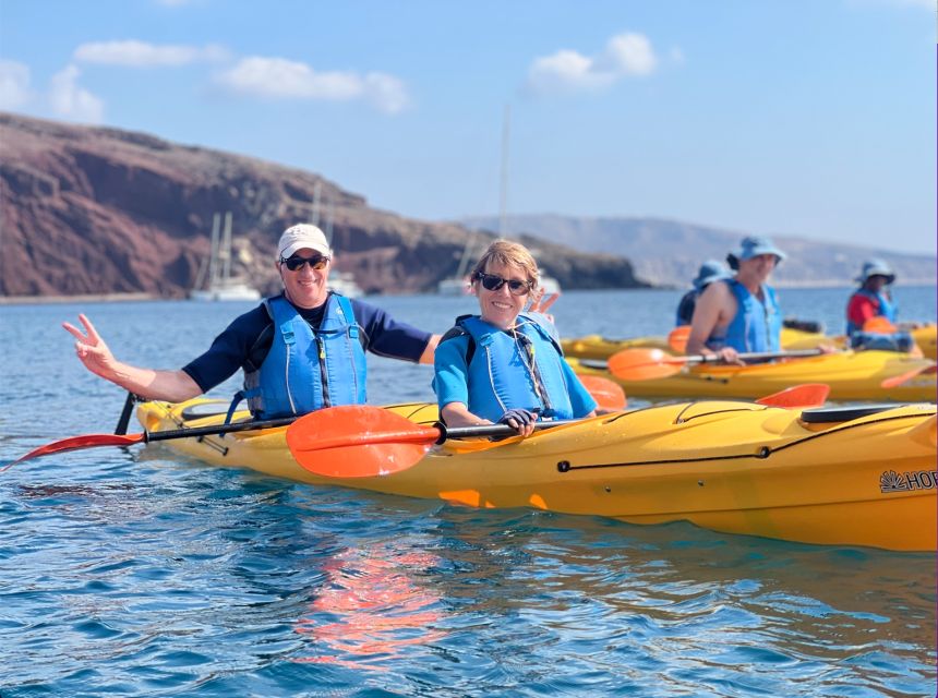 Santorini: Sea Caves Kayak Trip with Snorkeling and Picnic - White Beach Cliff Jumping: The Adrenaline Beat (Without the Chaos)