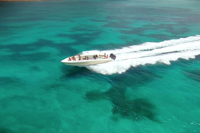 Speed Boat & Snorkeling Tour Pinel & Tintamarre Islands for CRUISE SHIP GUESTS - Pinel Island (Yellow Beach): lunch, shallow water, and tide pools