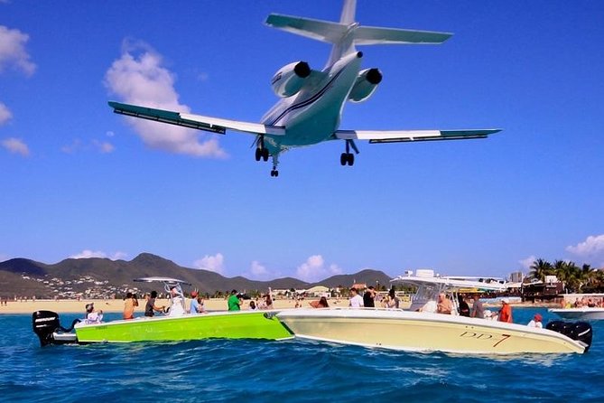 Speed Boat & Snorkeling Tour Pinel & Tintamarre Islands for CRUISE SHIP GUESTS - Speedboat run: yachts, bridges, Marigot cafés, and French flags