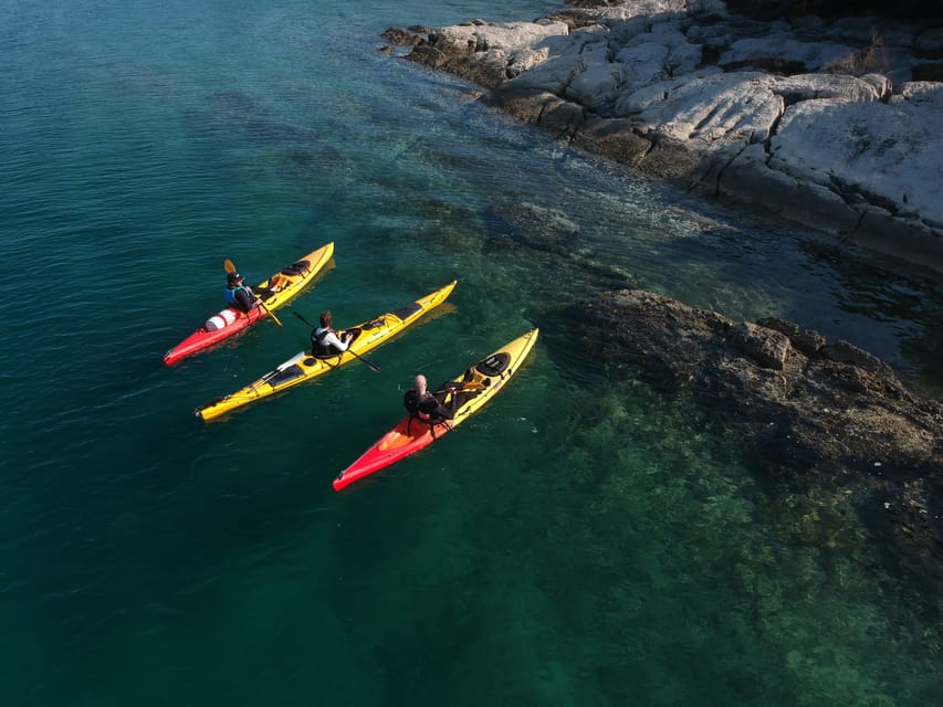 Split: Guided Sea Kayaking Tour with Snorkeling - Where you launch from: Bene Beach and the Marjan pine briefing