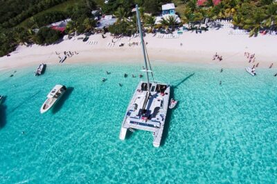 St. John Jost Van Dyke & Soggy Dollar Snorkel Sail with Breakfast - Westin - Breakfast on the catamaran and the ride out past St. John